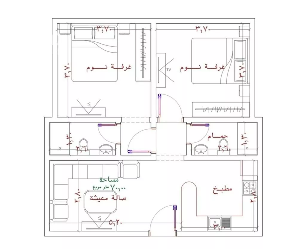 2 bedroom apartment in Al Rabwa 2