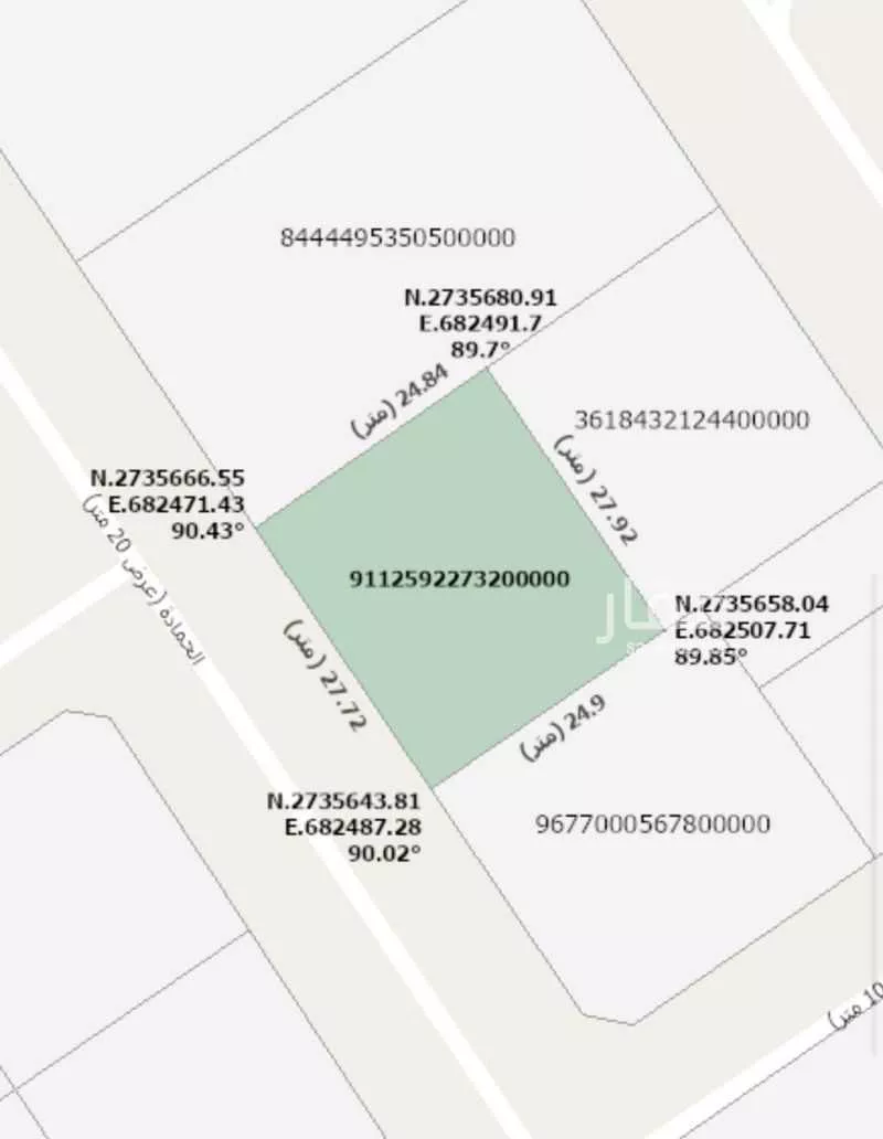 أرض 700 م² في المنار 2