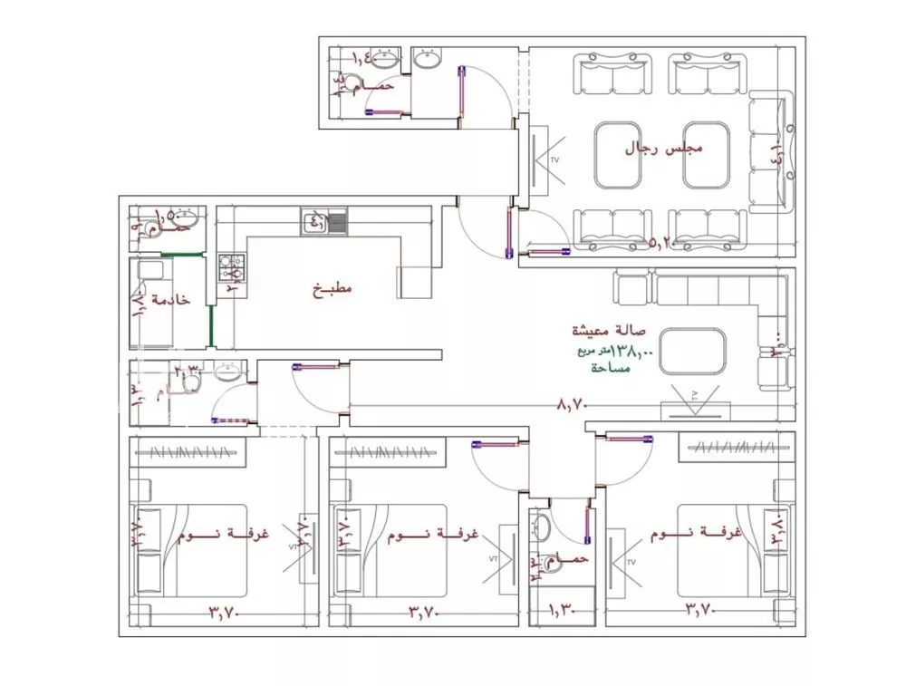 4 bedroom apartment in Al Rabwa