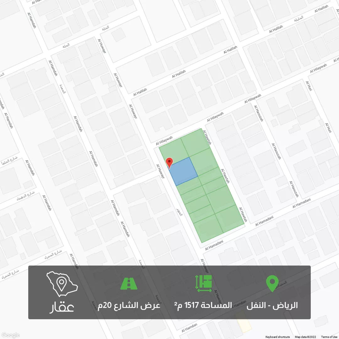 أرض للبيع في حي ، شارع الحوير ، حي النفل ، الرياض ، الرياض 1 صورة