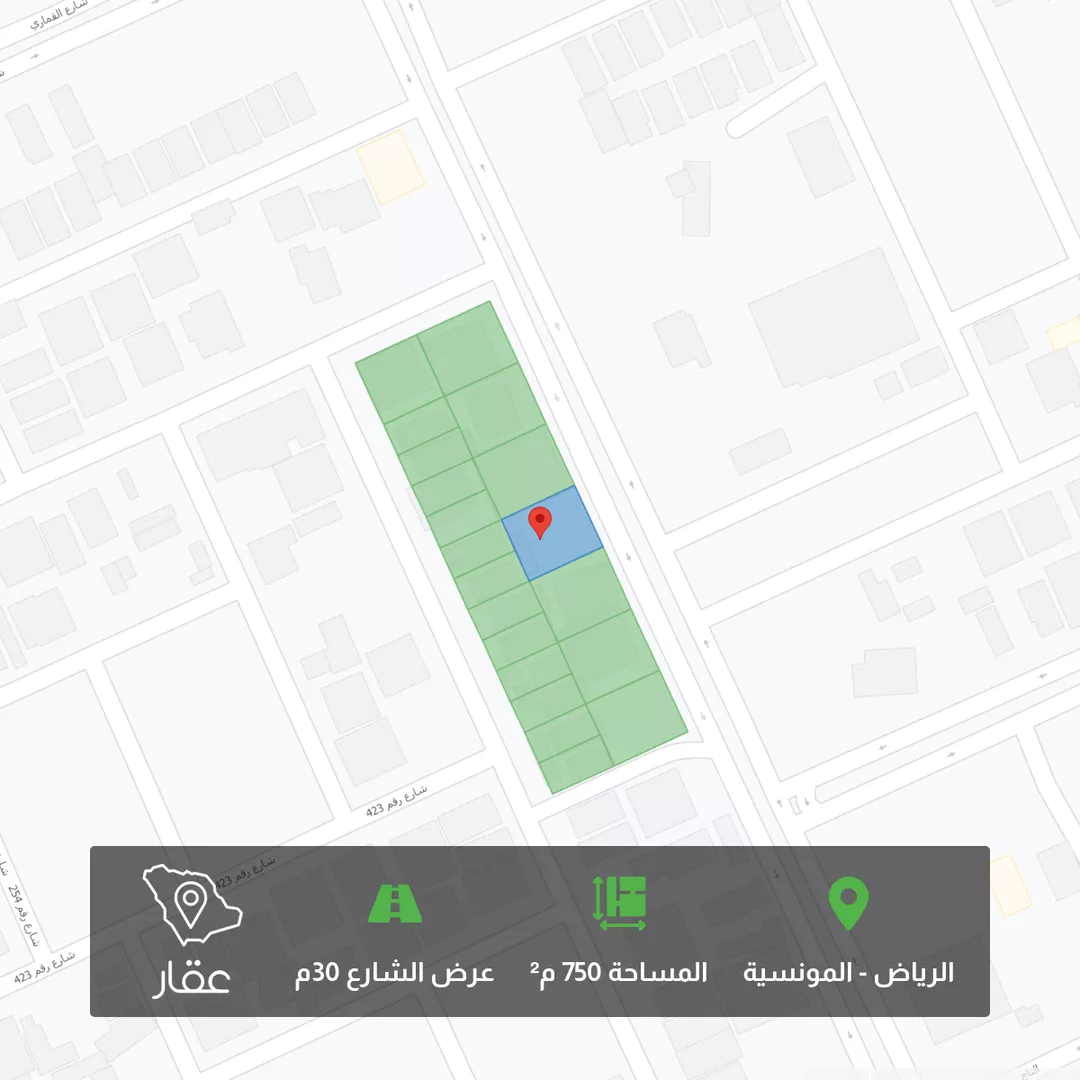 أرض للبيع في شارع البيرق ، حي المونسية ، الرياض ، امارة منطقة الرياض 1 صورة