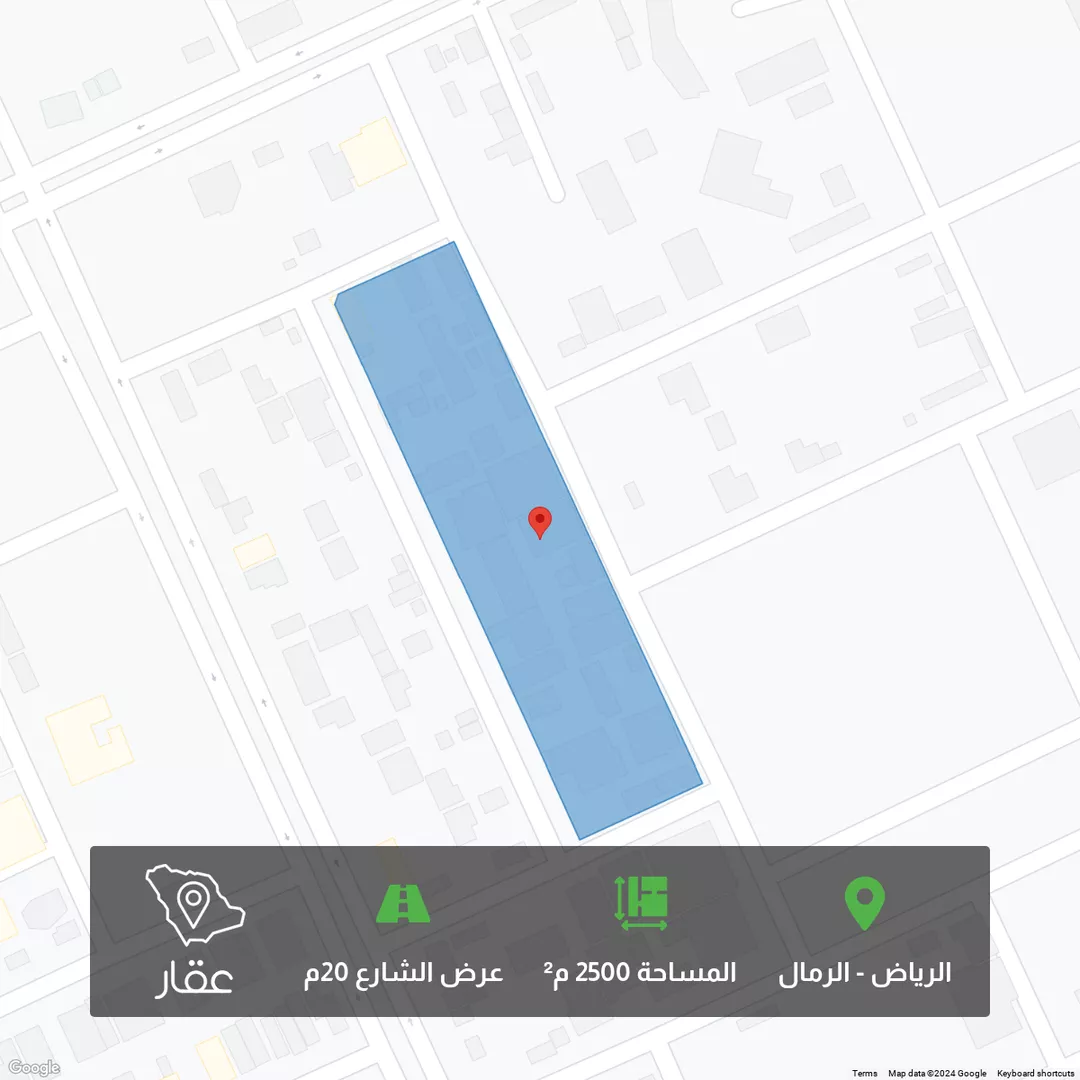 أرض للبيع في شارع عين زبيده, حي الرمال, مدينة الرياض, منطقة الرياض 1 صورة