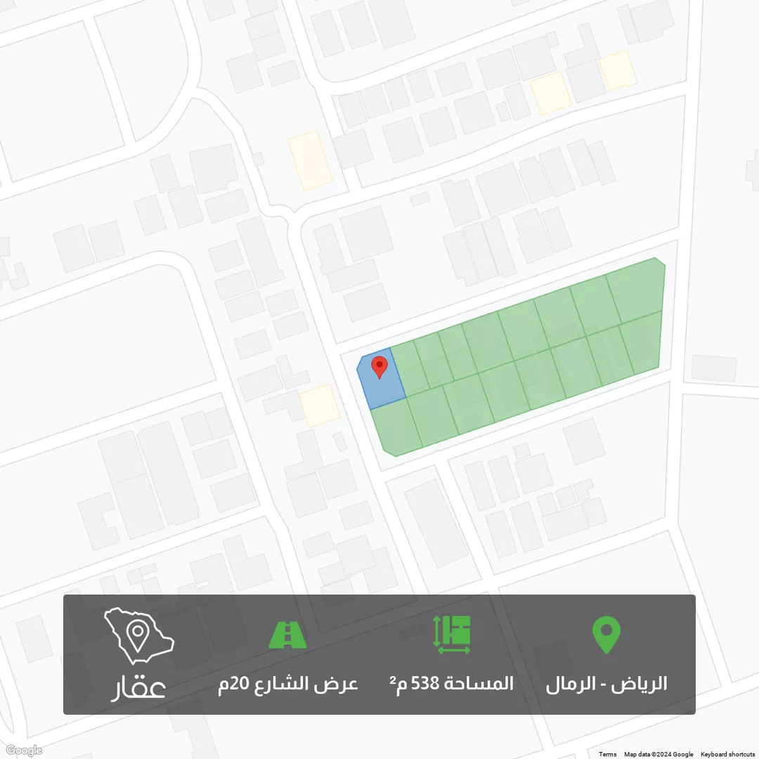 أرض للبيع في شارع وجيه الشحامي, حي الرمال, مدينة الرياض, منطقة الرياض 1 صورة