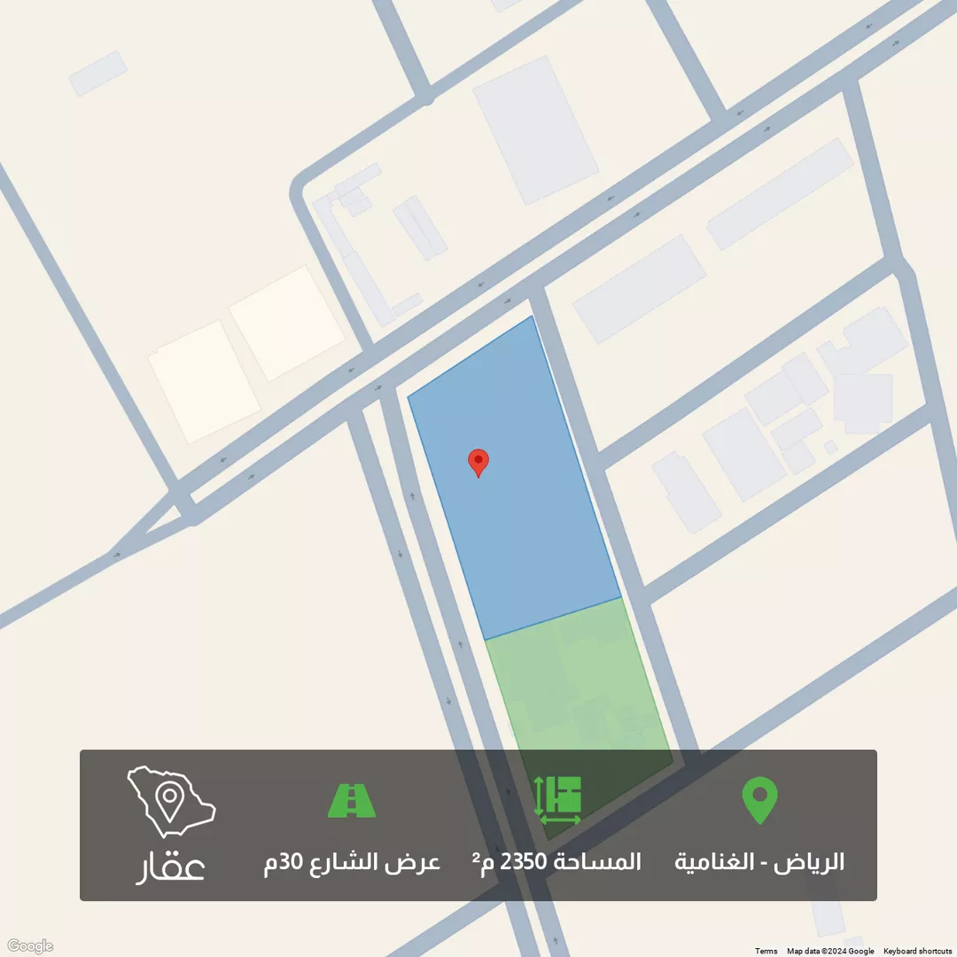 أرض للبيع في شارع ابو بصير, حي الغنامية, مدينة الرياض, منطقة الرياض 1 صورة