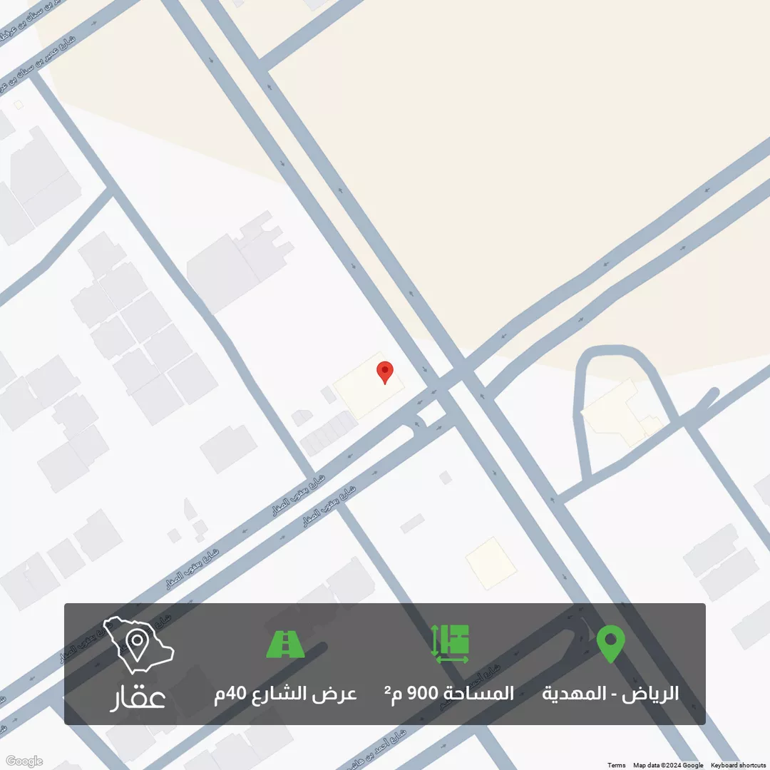 أرض للبيع في شارع محمد بن أحمد الغزوي, حي المهدية, مدينة الرياض, منطقة الرياض 1 صورة