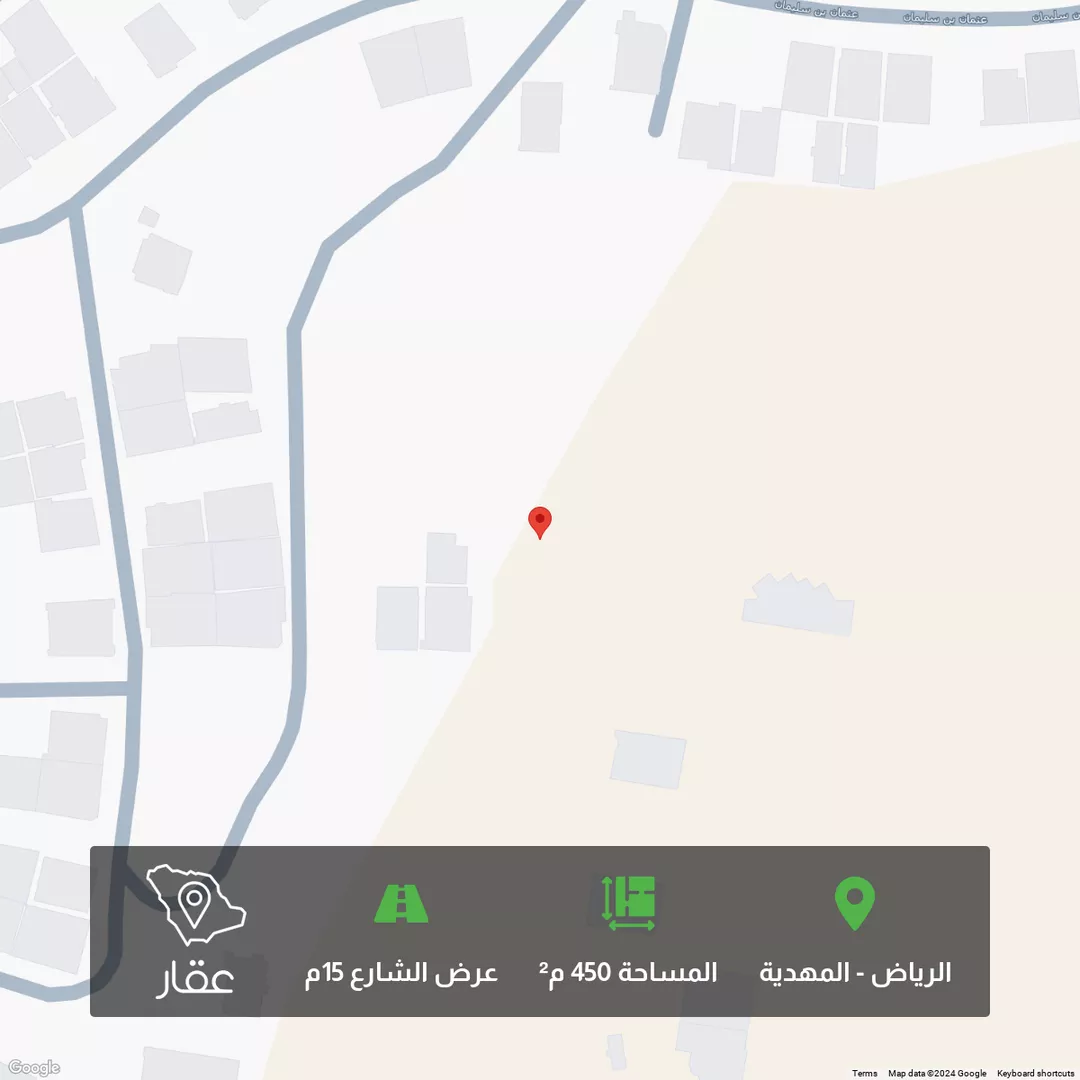 أرض للبيع في شارع شارع, حي المهدية, مدينة الرياض, منطقة الرياض 1 صورة