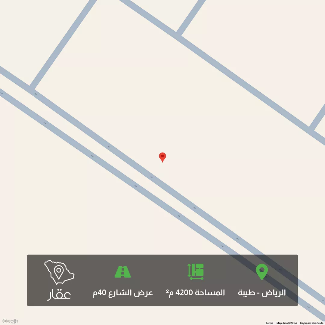 أرض للبيع في شارع الوداعة, حي طيبة, مدينة الرياض, منطقة الرياض 1 صورة
