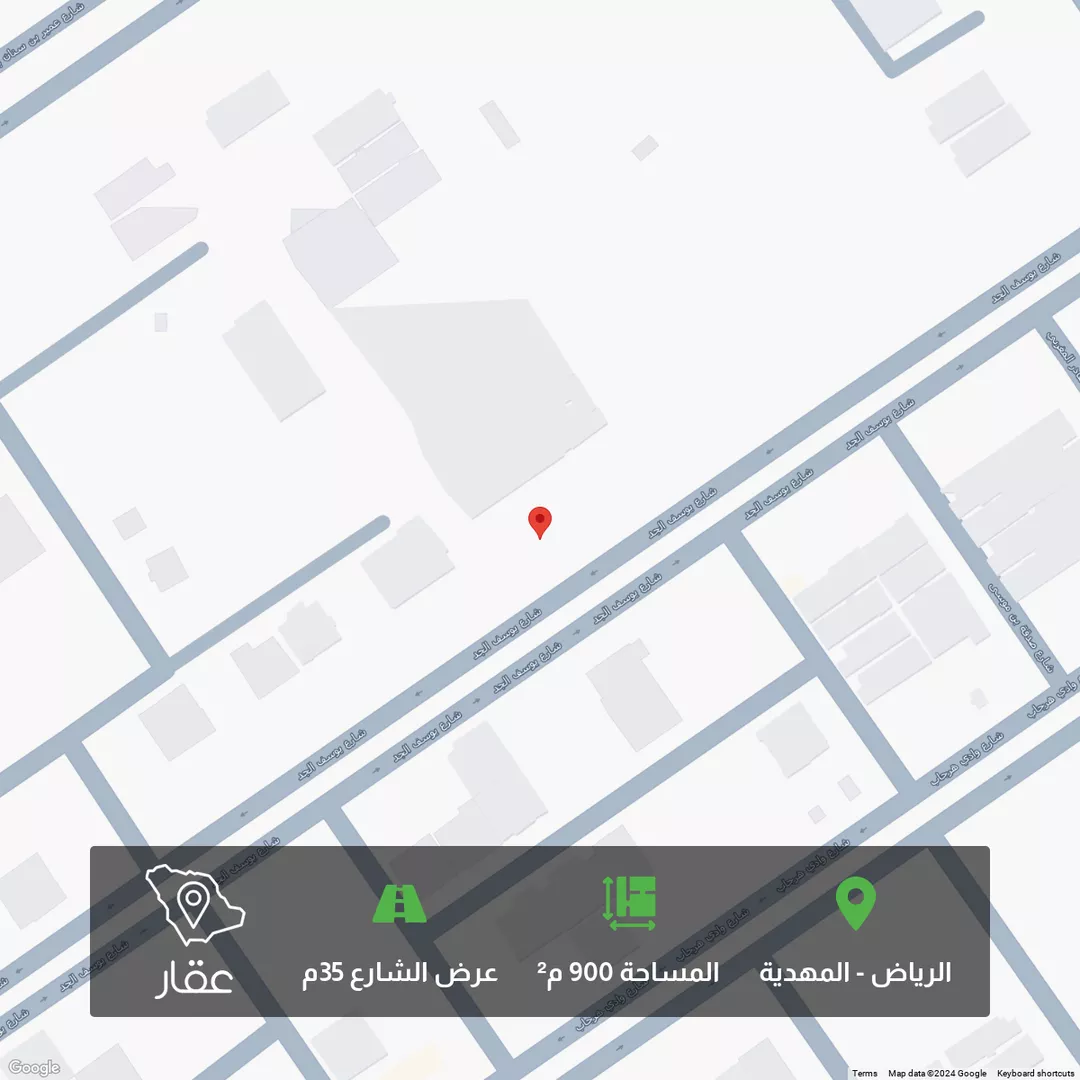 أرض للبيع في شارع يوسف الجد, حي المهدية, مدينة الرياض, منطقة الرياض 1 صورة