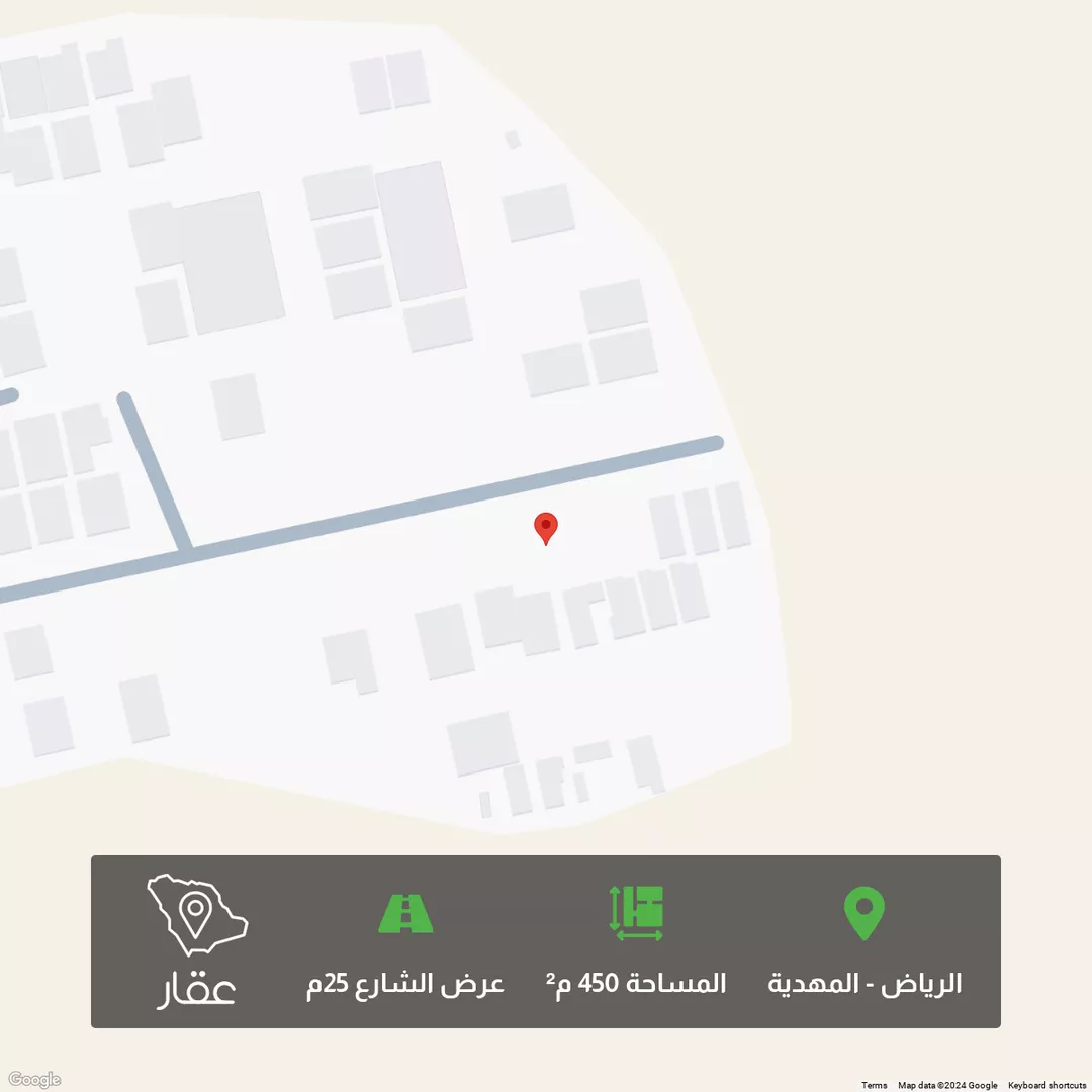 أرض للبيع في شارع عثمان بن سليمان, حي المهدية, مدينة الرياض, منطقة الرياض 1 صورة
