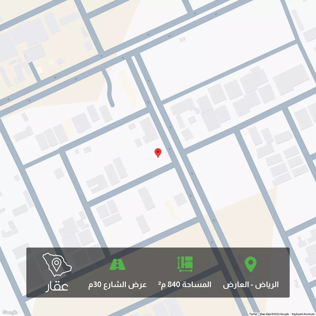 أرض للبيع في شارع ابراهيم بن جمعان, حي العارض, مدينة الرياض, منطقة الرياض 1 صورة