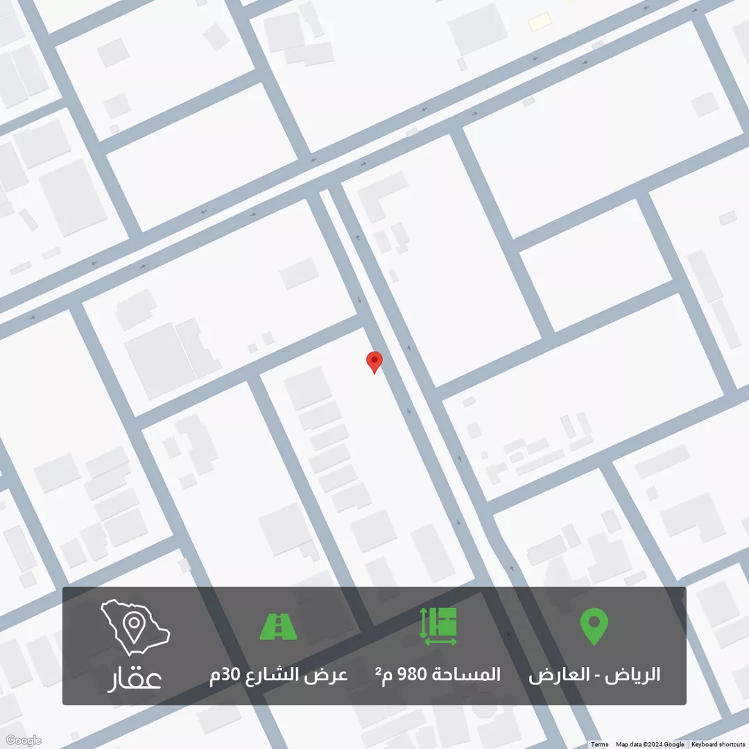 أرض للبيع في شارع احمد الغزالي, حي العارض, مدينة الرياض, منطقة الرياض 1 صورة
