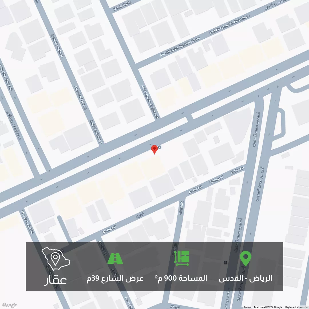 أرض للبيع في شارع الامير سعود بن عبدالعزيز ال سعود الكبير, حي القدس, مدينة الرياض, منطقة الرياض 1 صورة