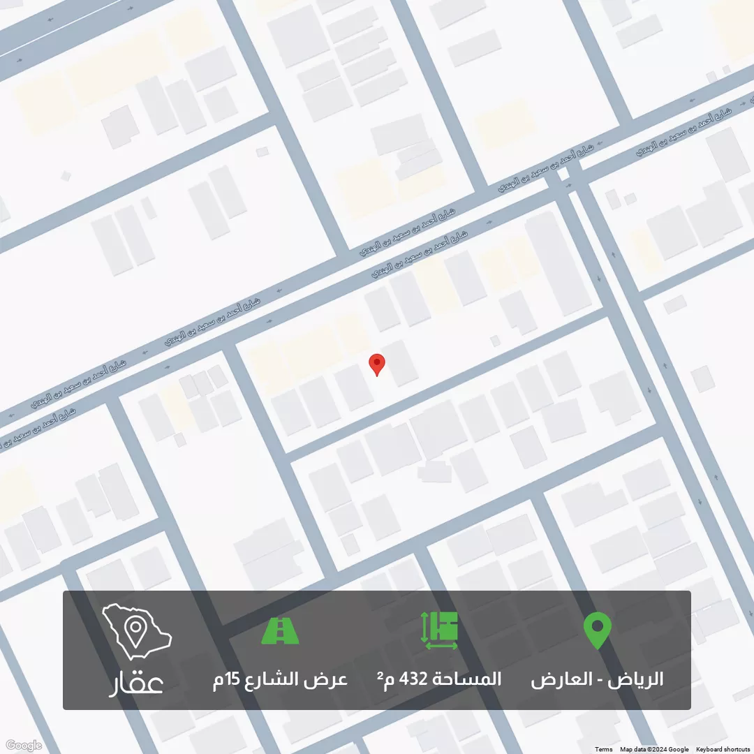 أرض للبيع في شارع موسى بن القعدة, حي العارض, مدينة الرياض, منطقة الرياض 1 صورة