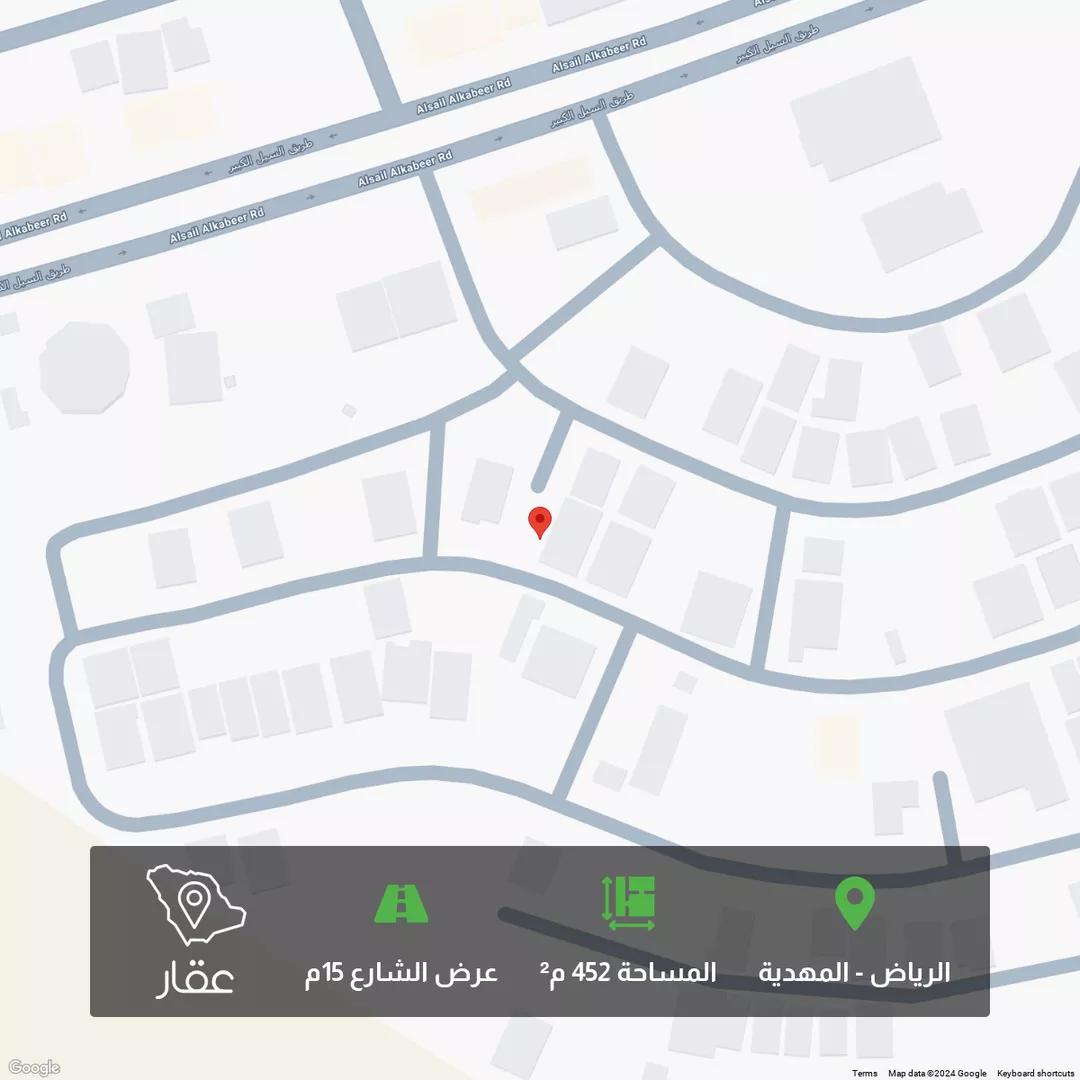 أرض للبيع في شارع أحمد مفتي المكي الحنفي, حي المهدية, مدينة الرياض, منطقة الرياض 1 صورة