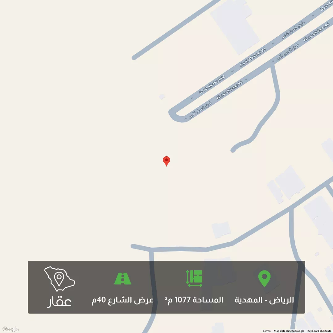 أرض للبيع في شارع السيل الكبير, حي المهدية, مدينة الرياض, منطقة الرياض 1 صورة