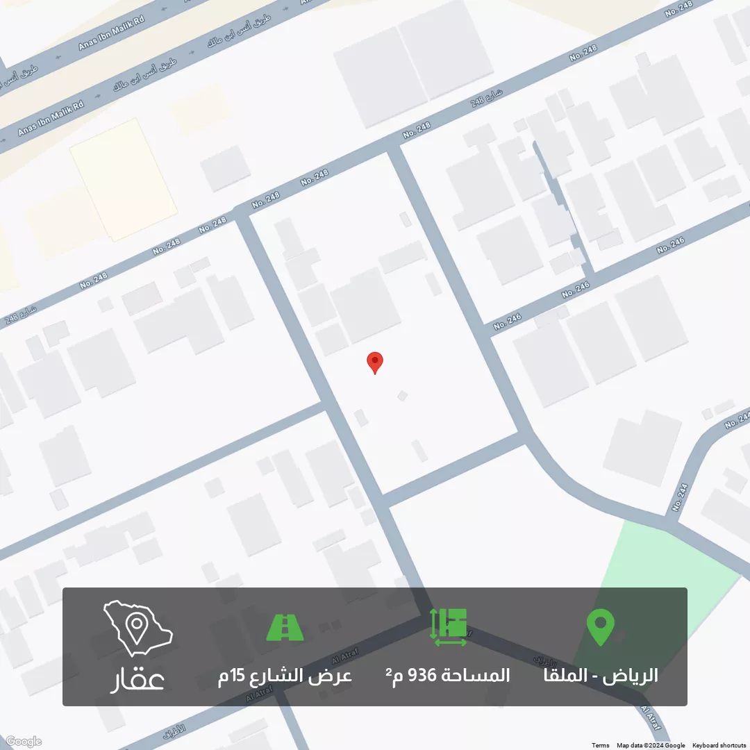 أرض للبيع في شارع رقم 183, حي الملقا, مدينة الرياض, منطقة الرياض 1 صورة