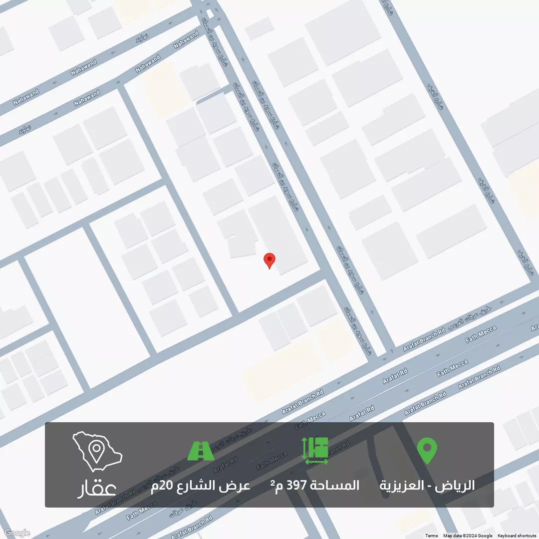 أرض للبيع في شارع شارع الخياري, حي العزيزية, مدينة الرياض, منطقة الرياض 1 صورة