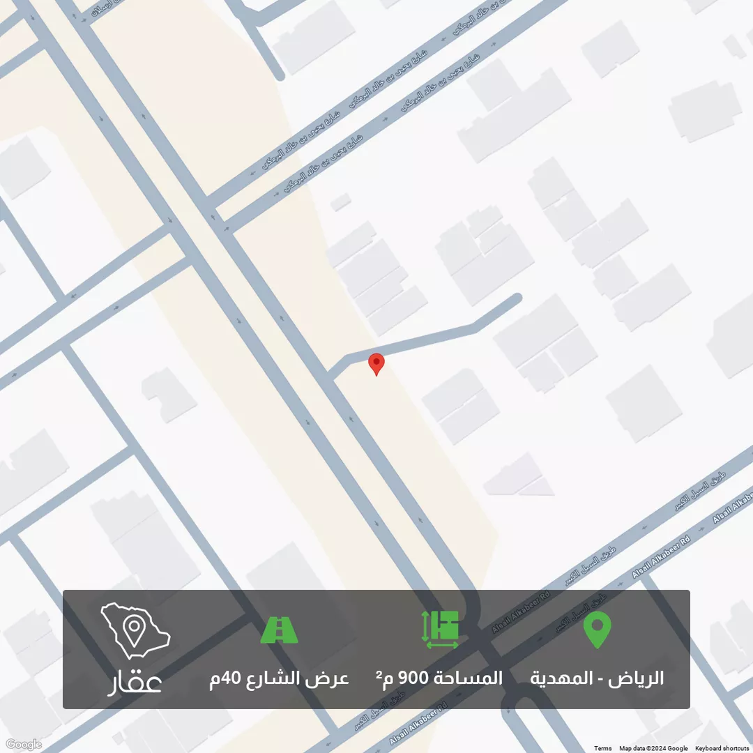 أرض للبيع في شارع أحمد بن إسحاق الصبغي, حي المهدية, مدينة الرياض, منطقة الرياض 1 صورة