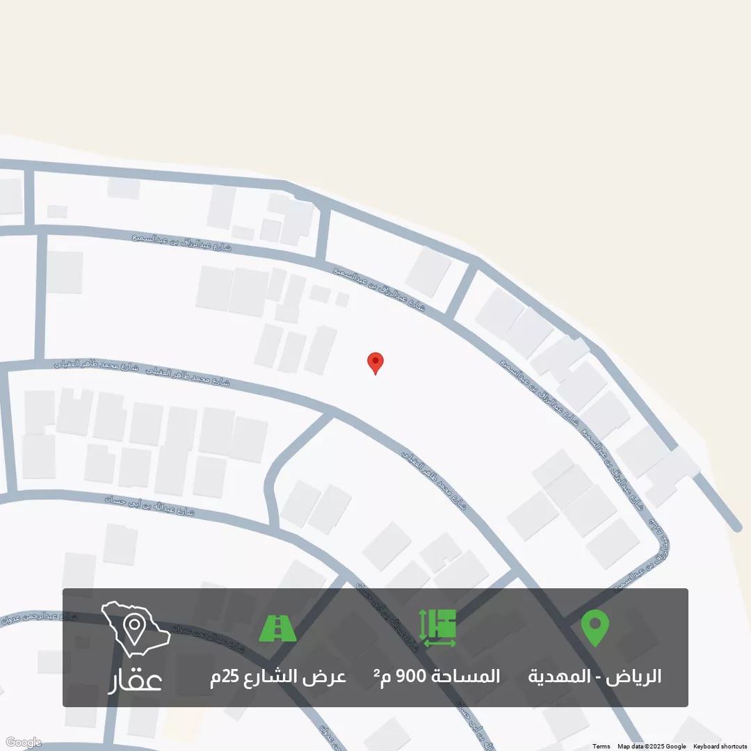 أرض للبيع في شارع عبدالعزيز بن أبي محذورة ، حي المهدية ، الرياض ، منطقة الرياض 1 صورة