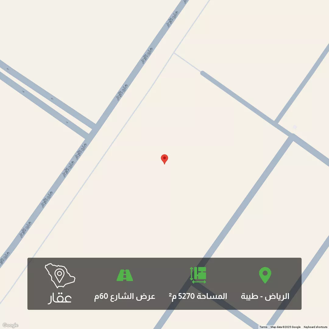 أرض للبيع في شارع الازهار, حي طيبة, مدينة الرياض, منطقة الرياض 1 صورة
