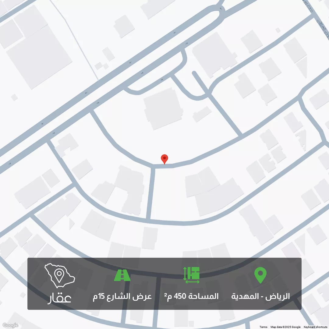 أرض للبيع في شارع عبدالمنعم بن أبي المعمر, حي المهدية, مدينة الرياض, منطقة الرياض 1 صورة