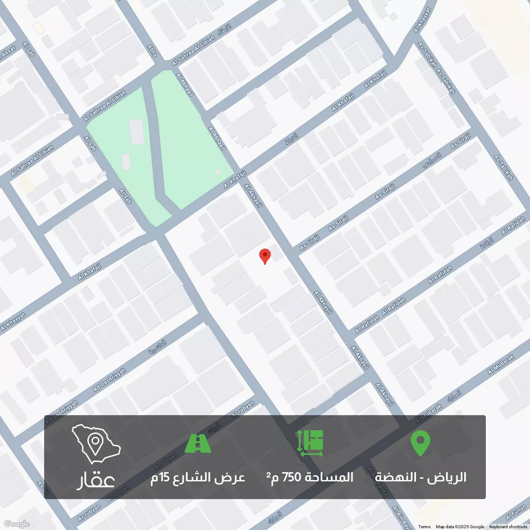 أرض للبيع في شارع الاخايل, حي النهضة, مدينة الرياض, منطقة الرياض 1 صورة