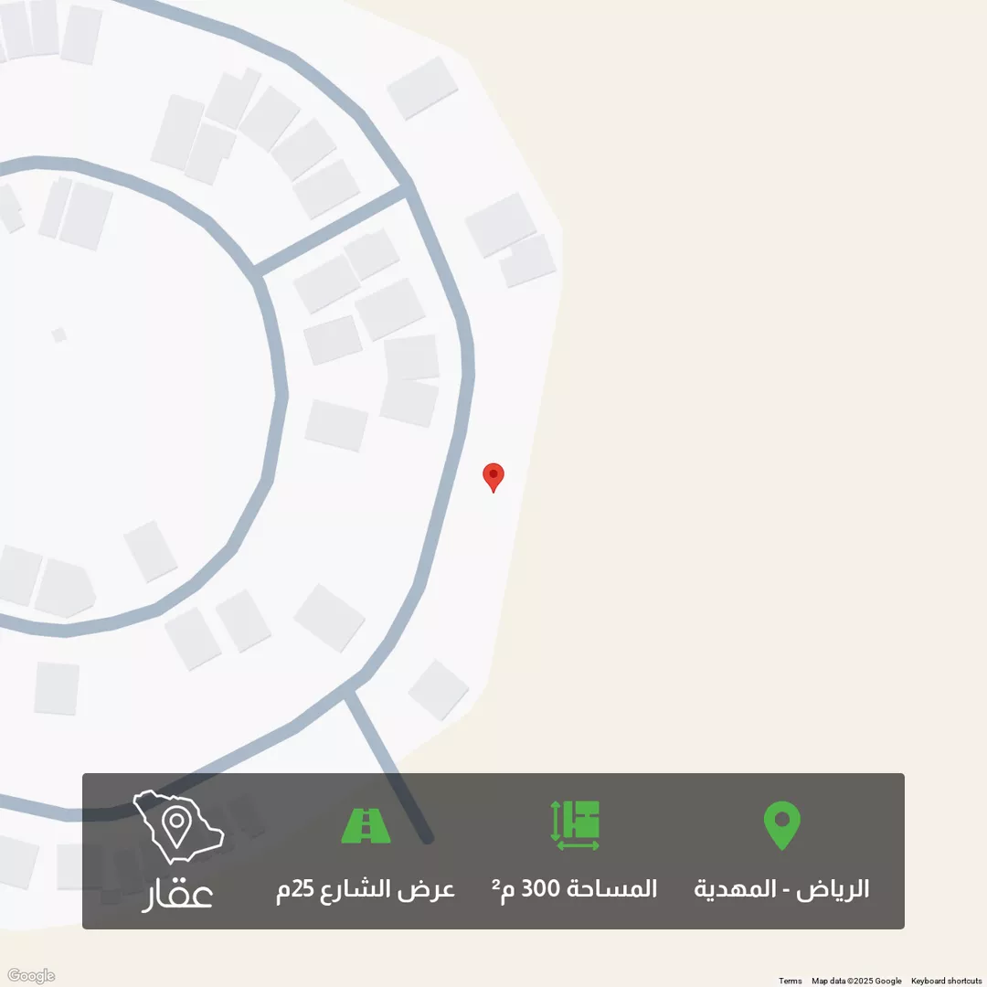 أرض للبيع في شارع فؤاد محمد عمر توفيق, حي المهدية, مدينة الرياض, منطقة الرياض 1 صورة