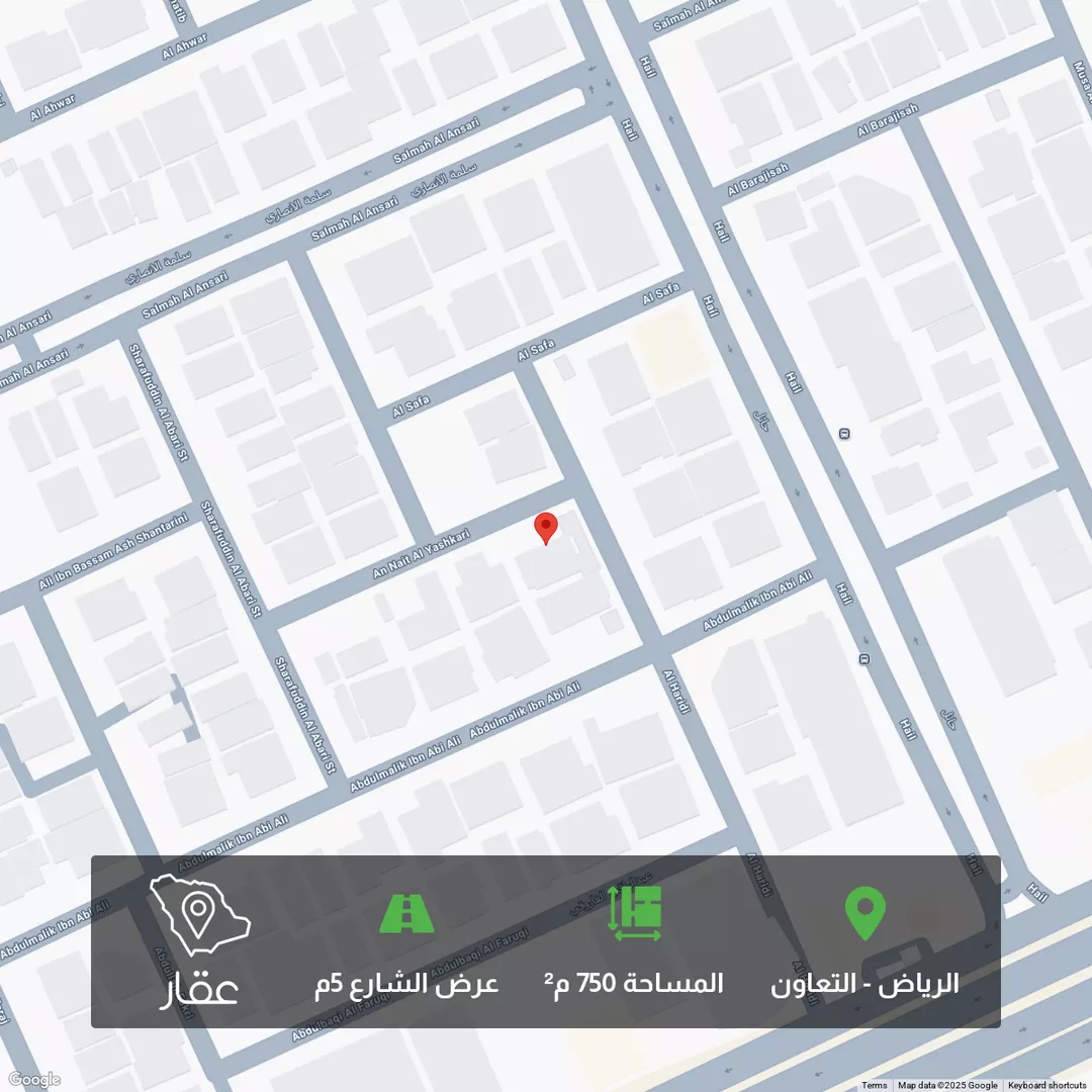 أرض للبيع في شارع عبدالملك بن ابي علي ، حي التعاون ، الرياض ، منطقة الرياض 1 صورة