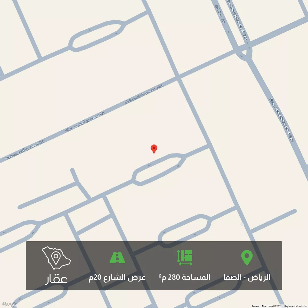 أرض للبيع في شارع محمد بن عبدالجليل, حي الصفاء, مدينة الرياض, منطقة الرياض 1 صورة