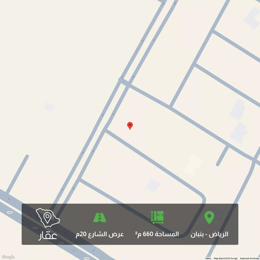 أرض للبيع في شارع الباحة, حي الوادي, مدينة امارة منطقة الرياض - الجبيله, منطقة الرياض 1 صورة