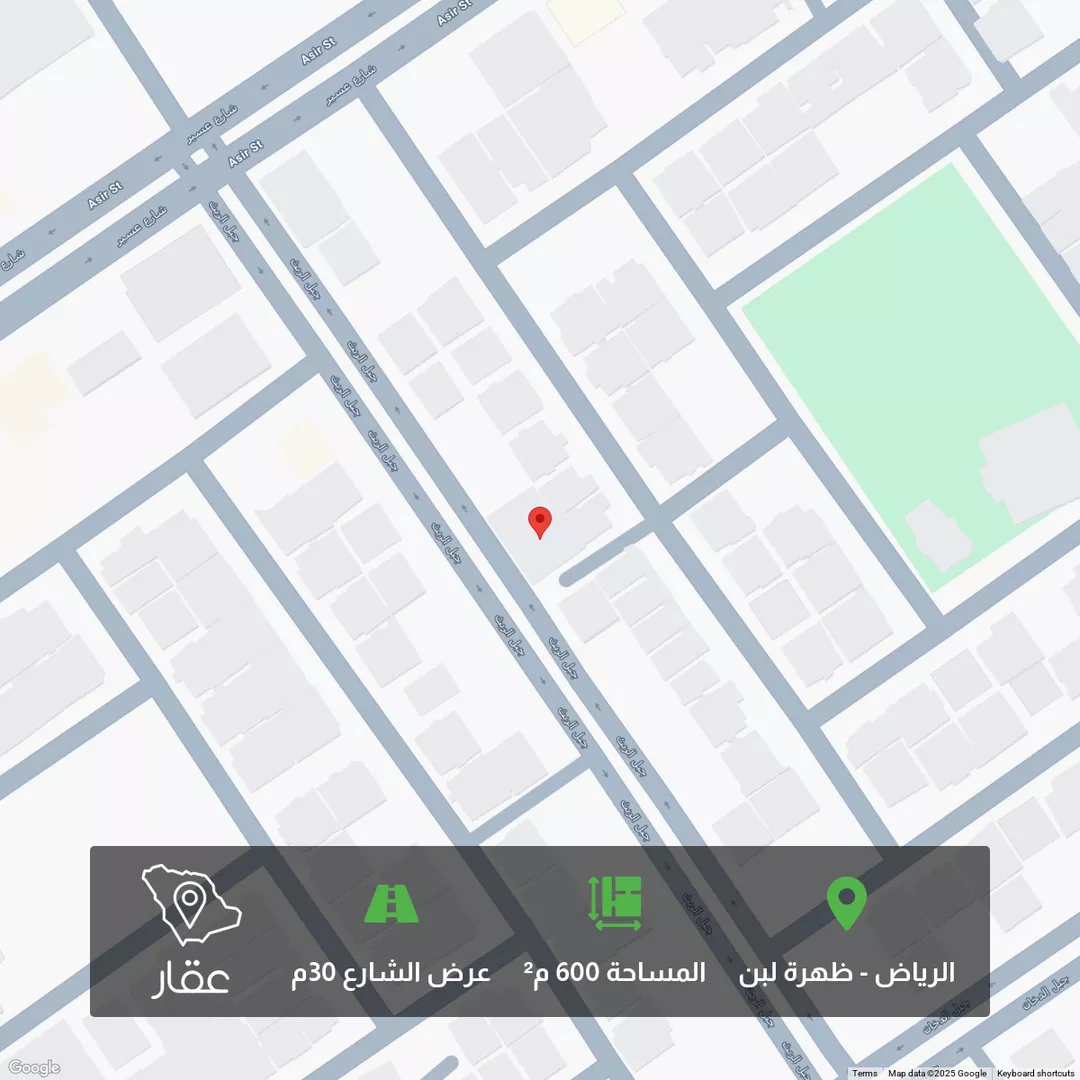 أرض للبيع في شارع جبل الريث, حي ظهرة لبن, مدينة الرياض, منطقة الرياض 1 صورة