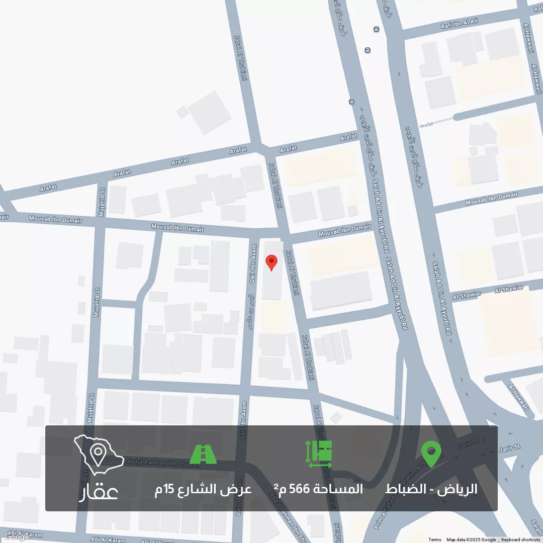 أرض للبيع في شارع جبل الذبياني, حي الضباط, مدينة الرياض, منطقة الرياض 1 صورة