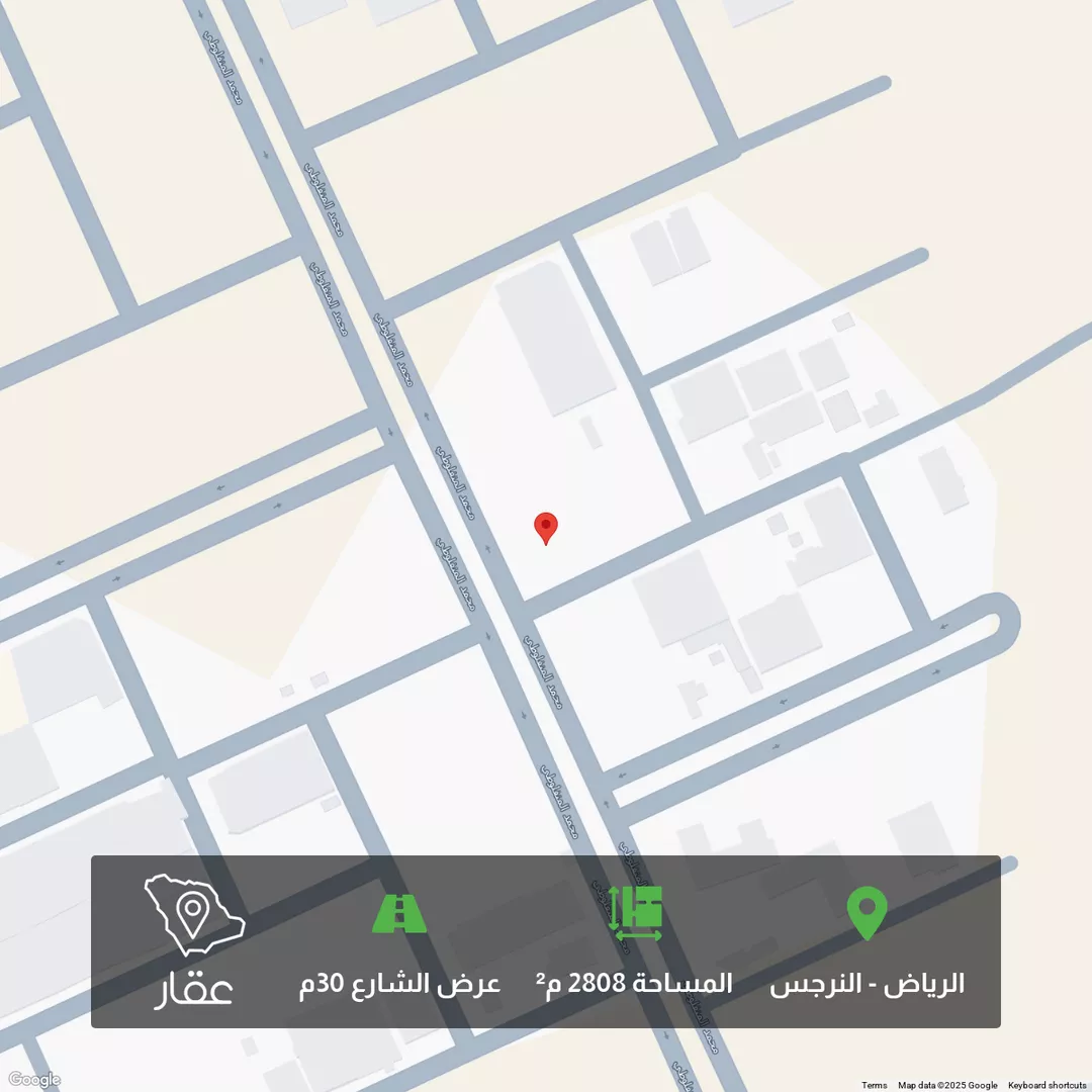 أرض للبيع في شارع محمد المنفلوطي ، حي النرجس ، الرياض ، منطقة الرياض 1 صورة