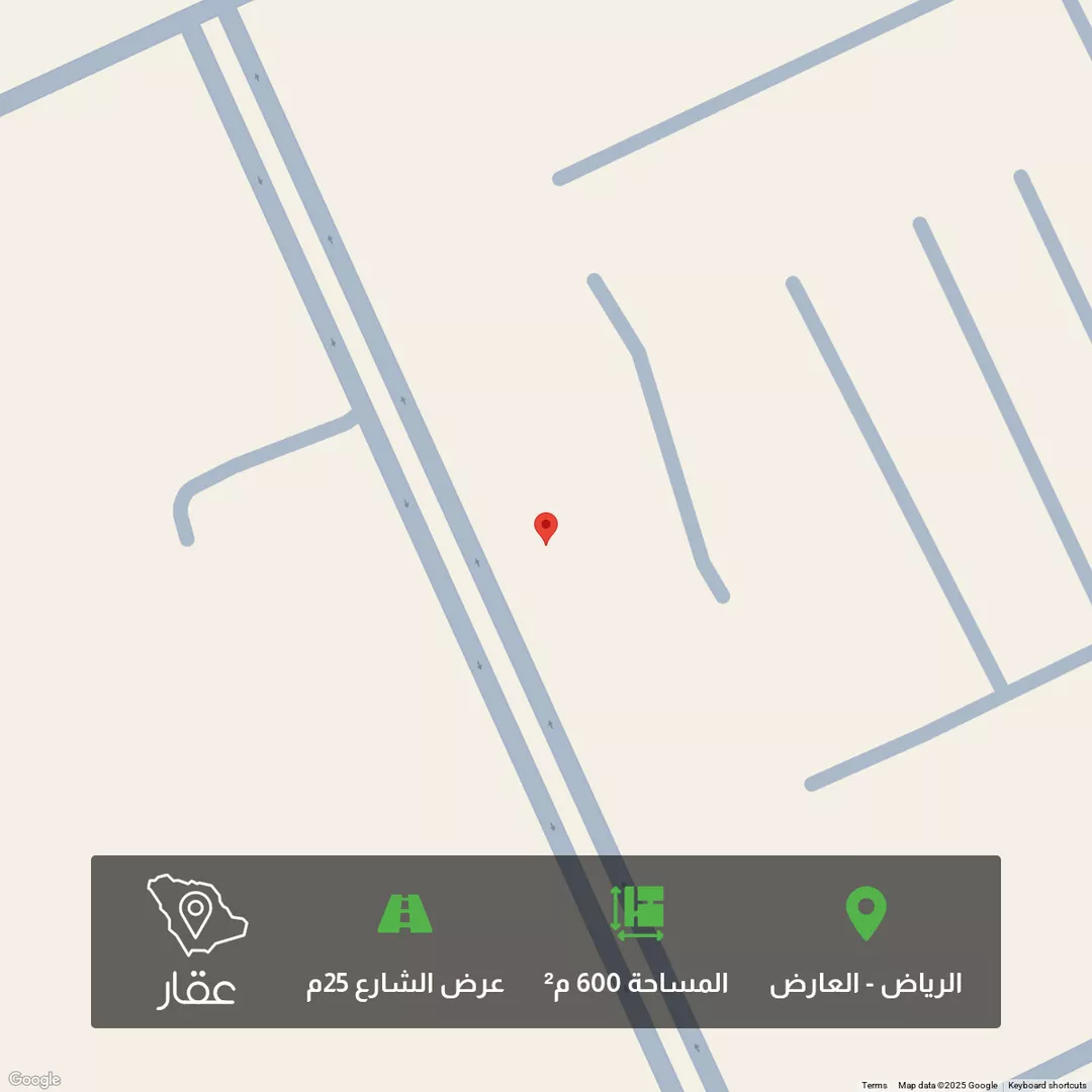 أرض للبيع في شارع علي الرهبيني, حي العارض, مدينة الرياض, منطقة الرياض 1 صورة