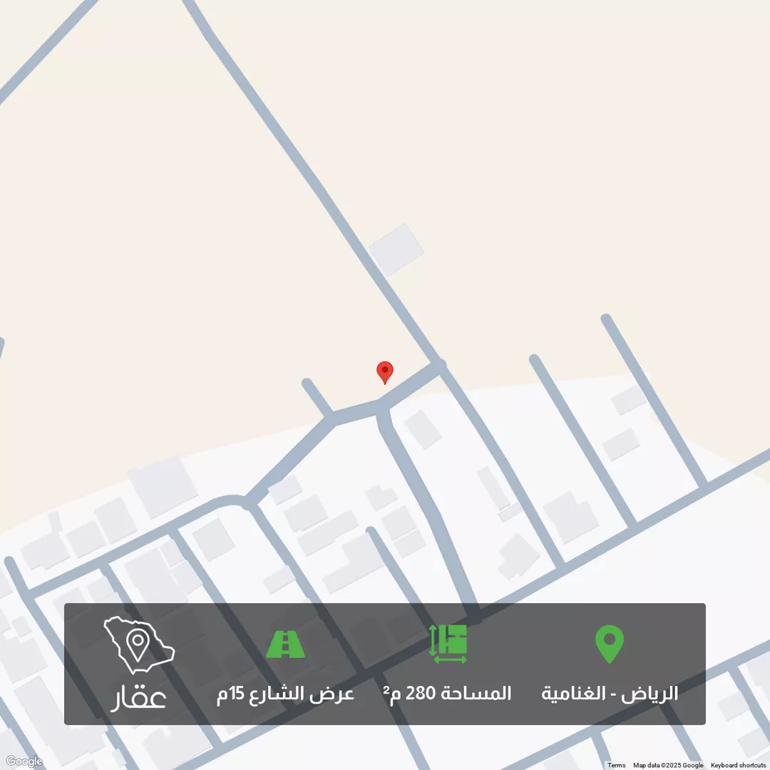 أرض للبيع في حي الغنامية, مدينة الرياض, منطقة الرياض 1 صورة