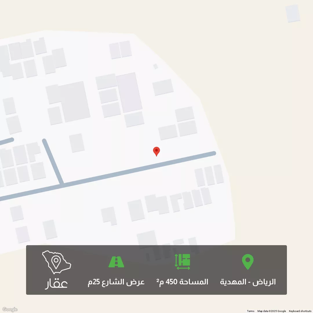أرض للبيع في شارع رقم 282, حي المهدية, مدينة الرياض, منطقة الرياض 1 صورة