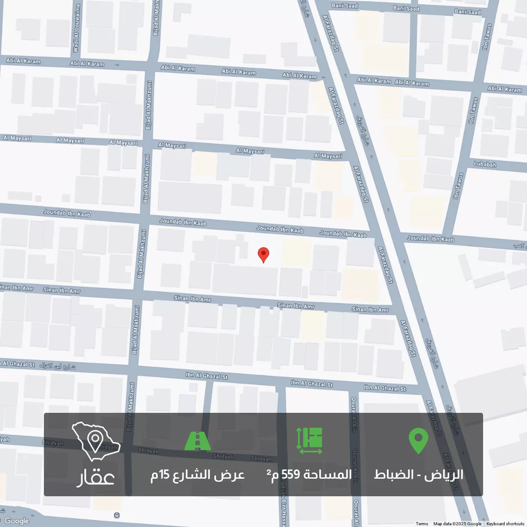أرض للبيع في شارع سنان بن عمرو ، حي الضباط ، الرياض ، منطقة الرياض 1 صورة