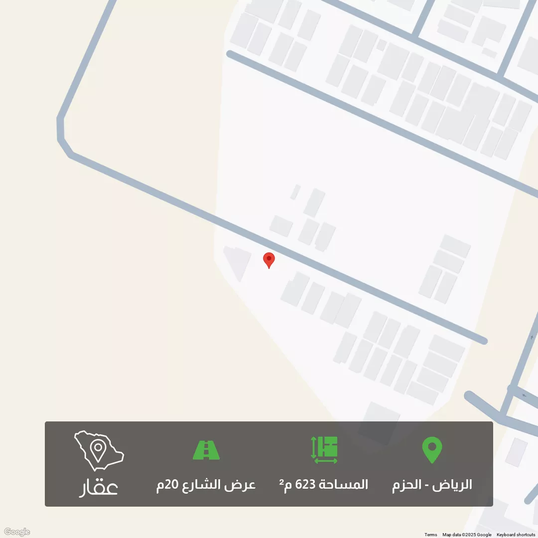 أرض للبيع في شارع احمد بن جابر, حي الحزم, مدينة الرياض, منطقة الرياض 1 صورة
