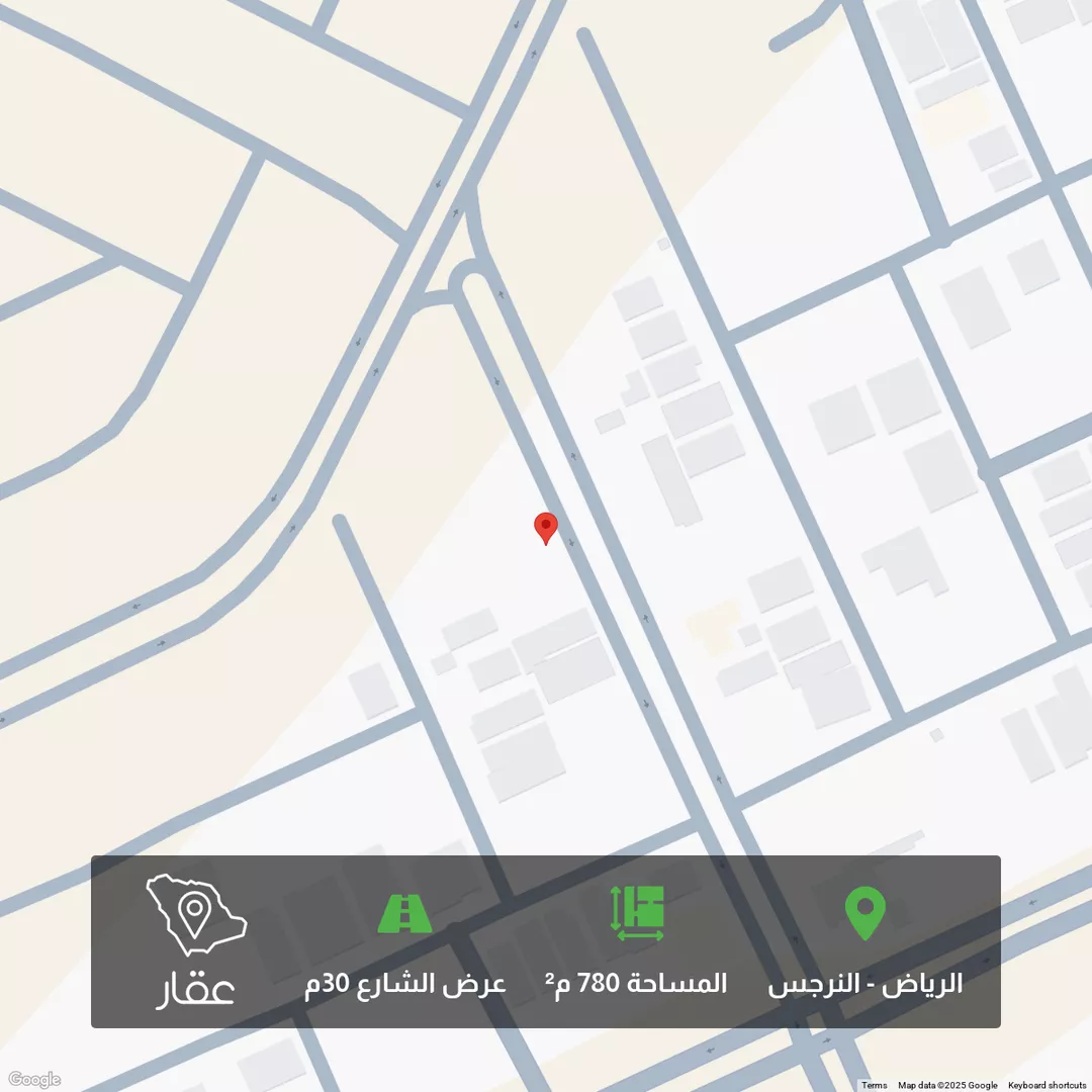 أرض للبيع في شارع حمد الخطابي ، حي النرجس ، الرياض ، منطقة الرياض 1 صورة