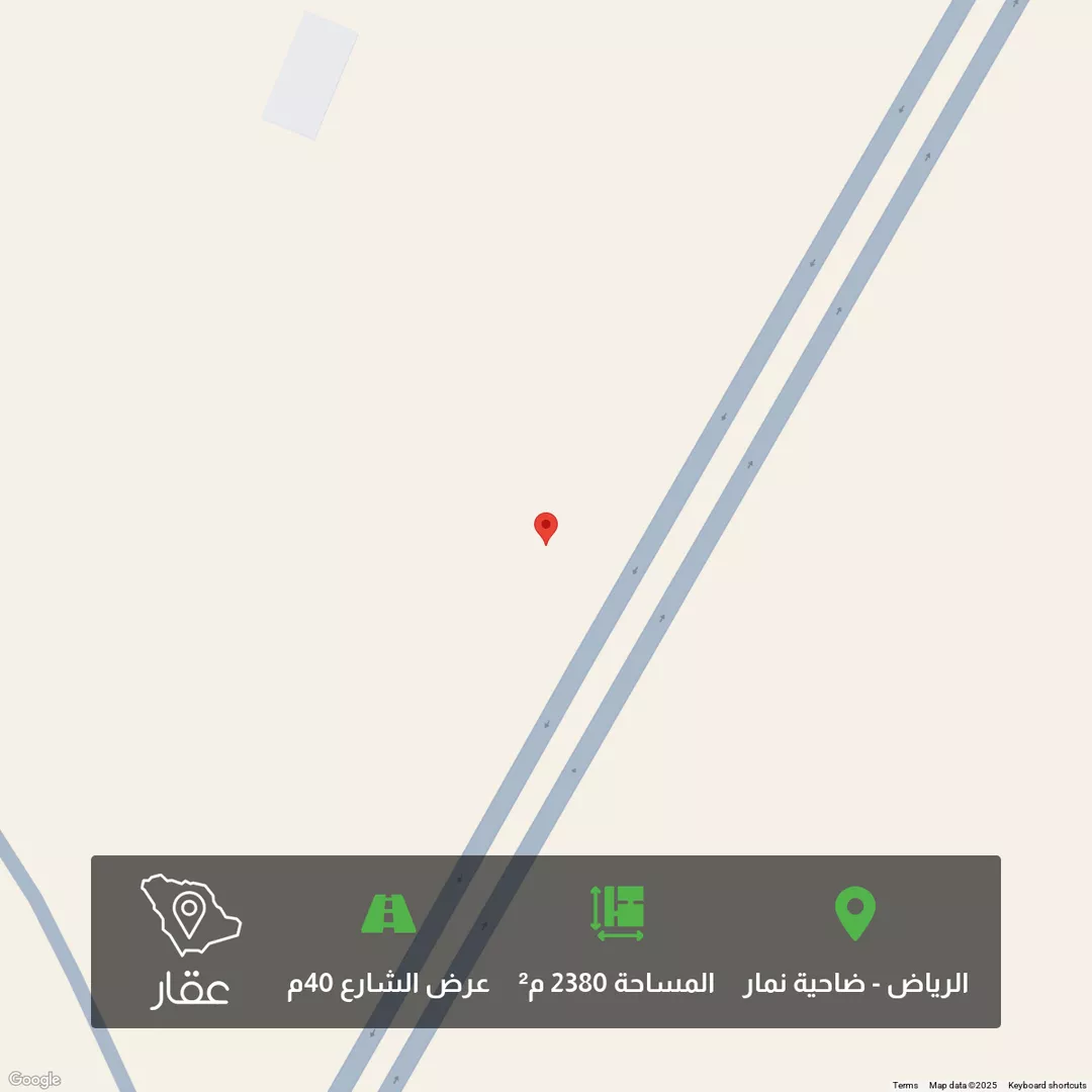 أرض للبيع في شارع وادي نعام, حي ضاحية نمار, مدينة الرياض, منطقة الرياض 1 صورة
