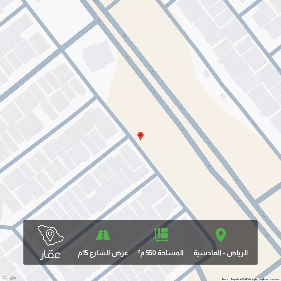 أرض للبيع في حي القادسية, مدينة الرياض, منطقة الرياض 1 صورة