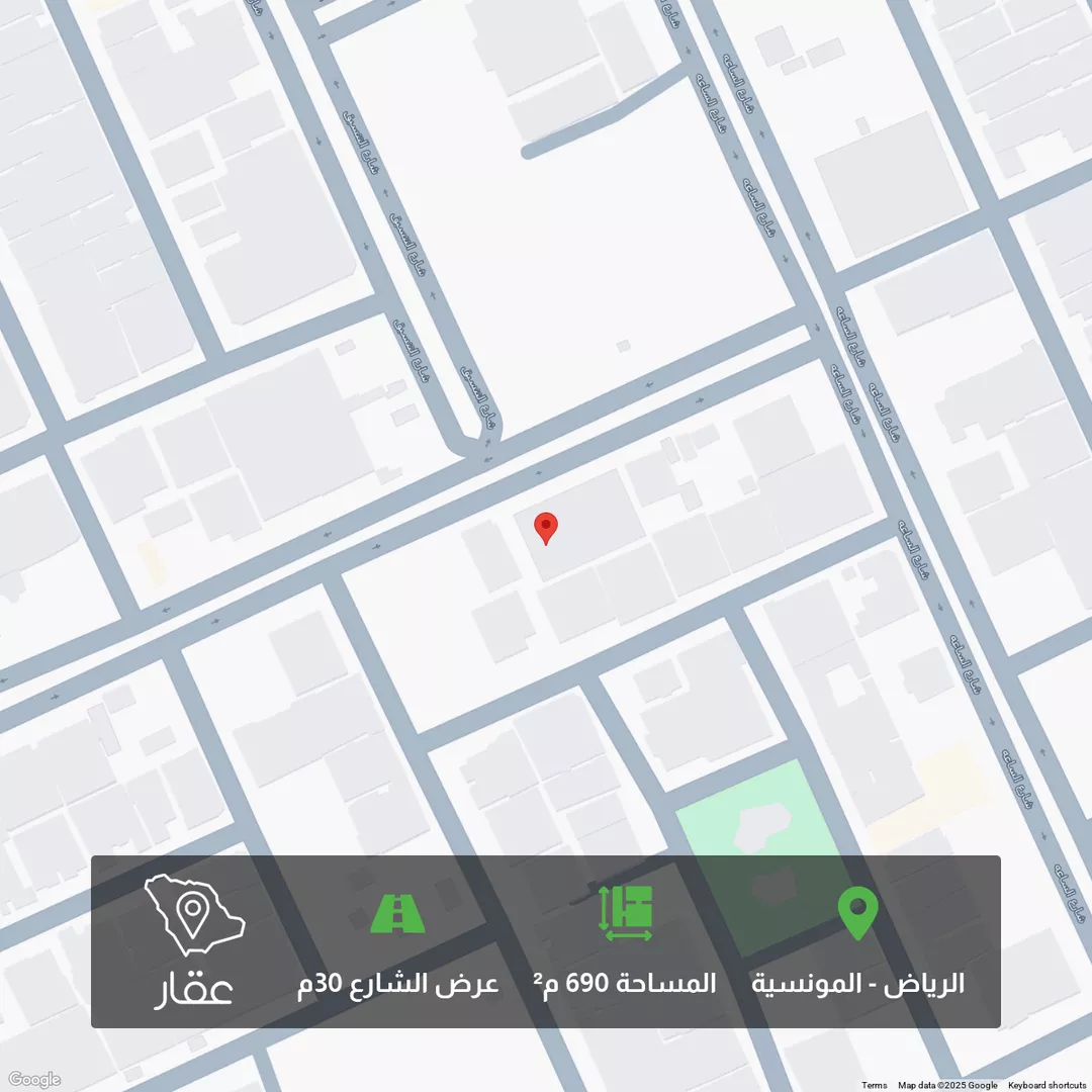 أرض للبيع في شارع الزهرة, حي المونسية, مدينة الرياض, منطقة الرياض 1 صورة
