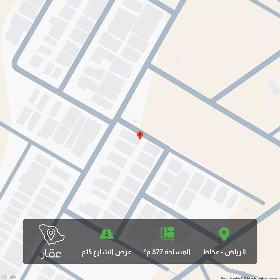أرض للبيع في شارع خيمر, حي عكاظ, مدينة الرياض, منطقة الرياض 1 صورة
