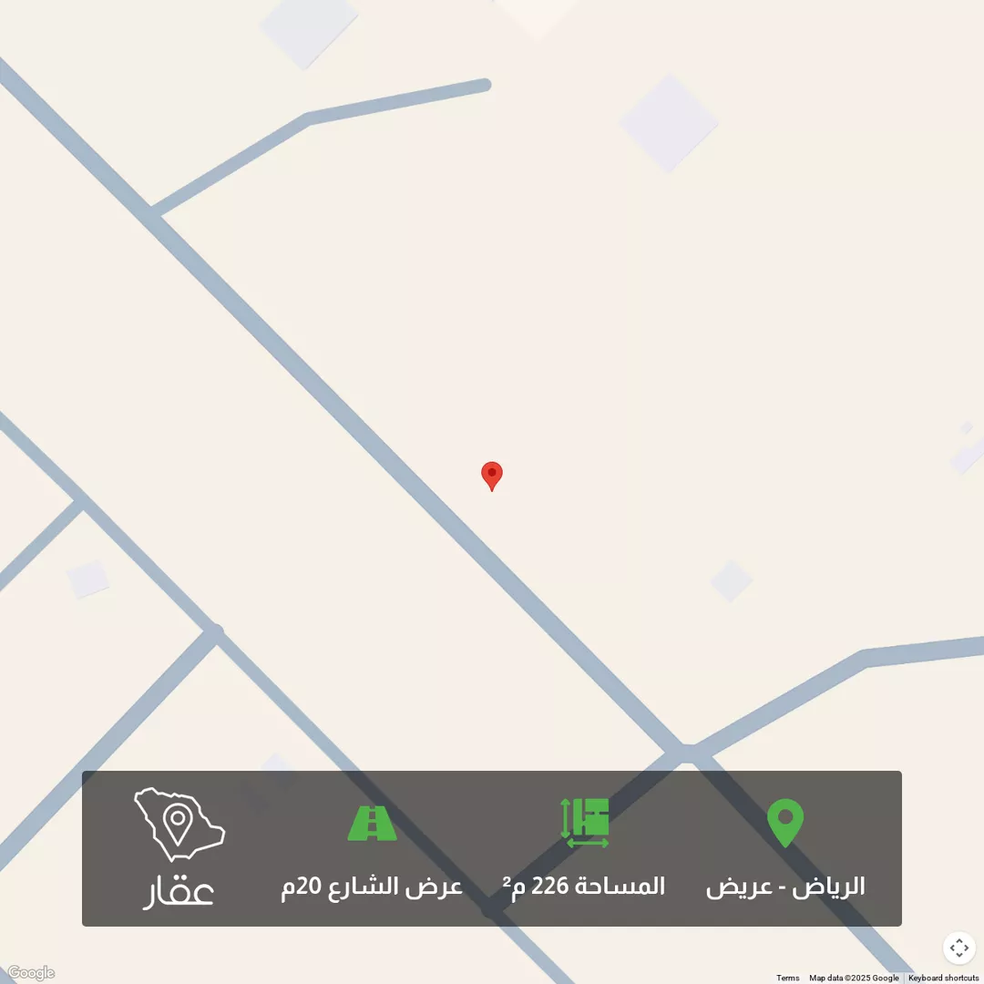 أرض للبيع في حي عريض, مدينة الرياض, منطقة الرياض 1 صورة
