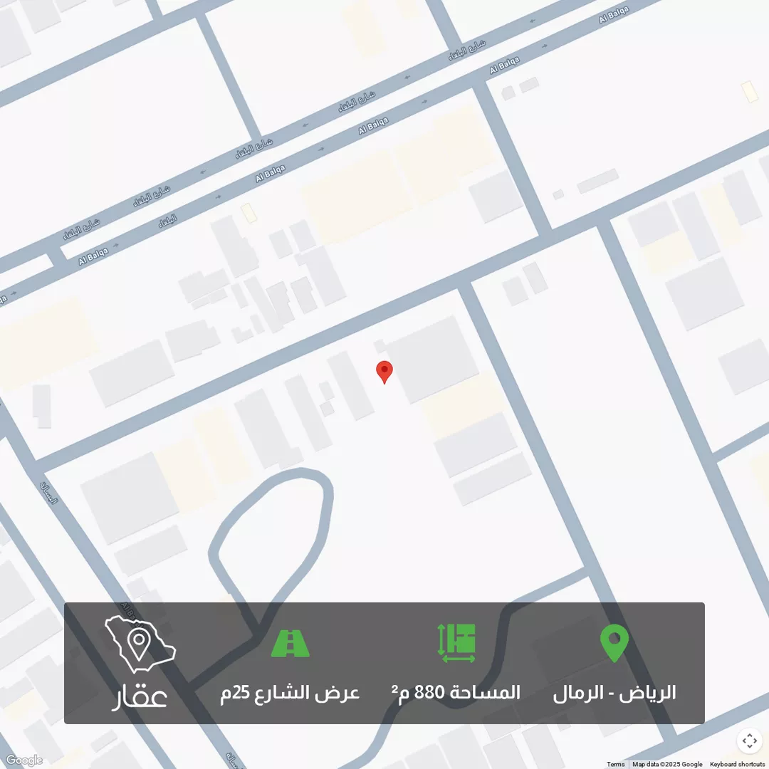 أرض للبيع في شارع ابي علي الفارسي, حي الرمال, مدينة الرياض, منطقة الرياض 1 صورة