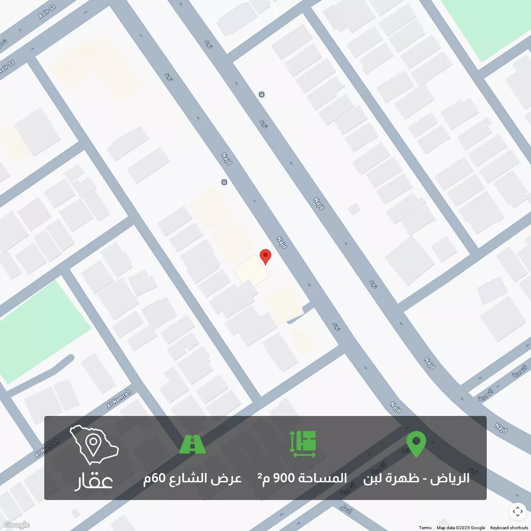 أرض للبيع في شارع الشفا, حي ظهرة لبن, مدينة الرياض, منطقة الرياض 1 صورة