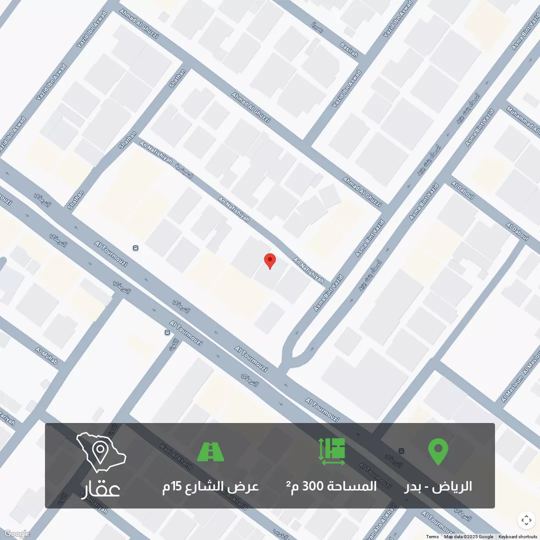 أرض للبيع في شارع النفيسية, حي بدر, مدينة الرياض, منطقة الرياض 1 صورة