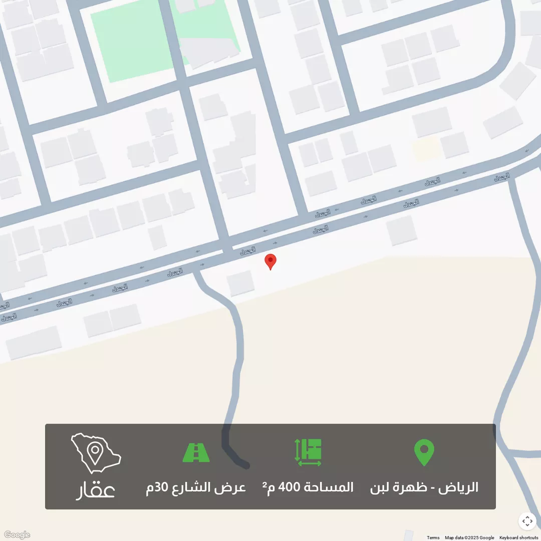 أرض للبيع في شارع الجنادل, حي ظهرة لبن, مدينة الرياض, منطقة الرياض 1 صورة