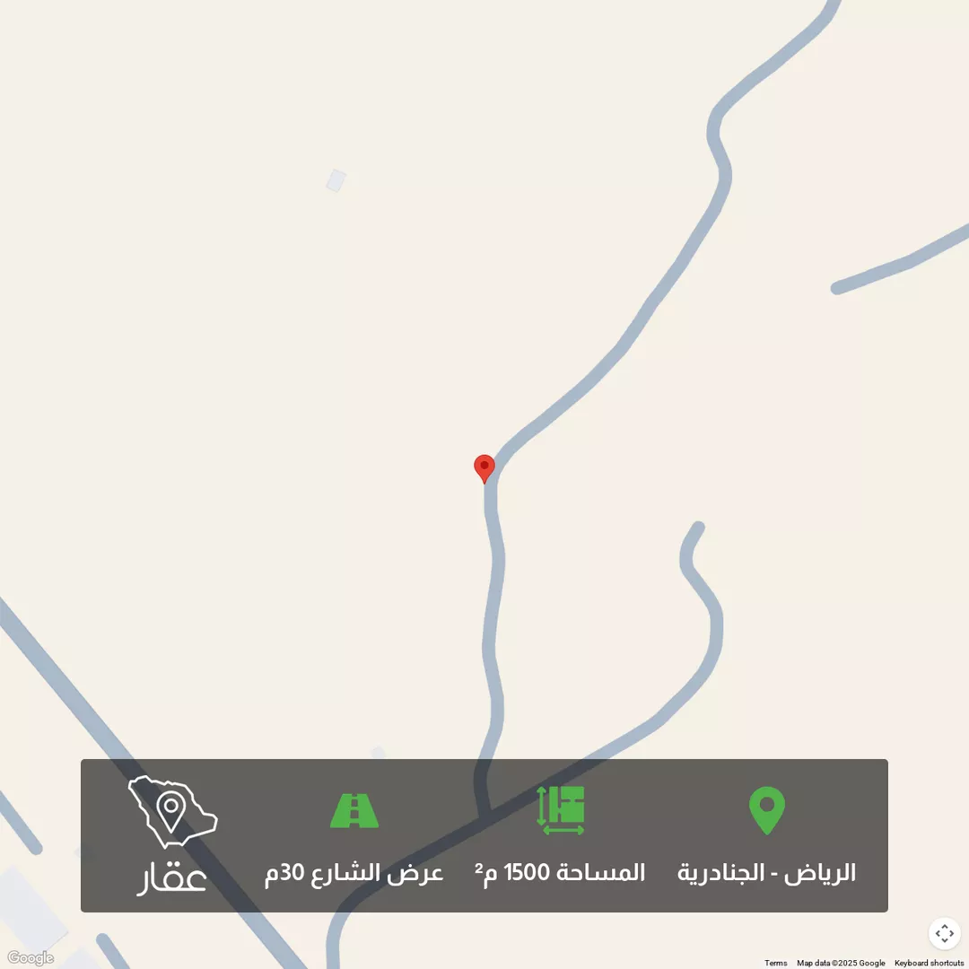 أرض للبيع في شارع عبدالعزيز الرفاعي, حي الجنادرية, مدينة الرياض, منطقة الرياض 1 صورة