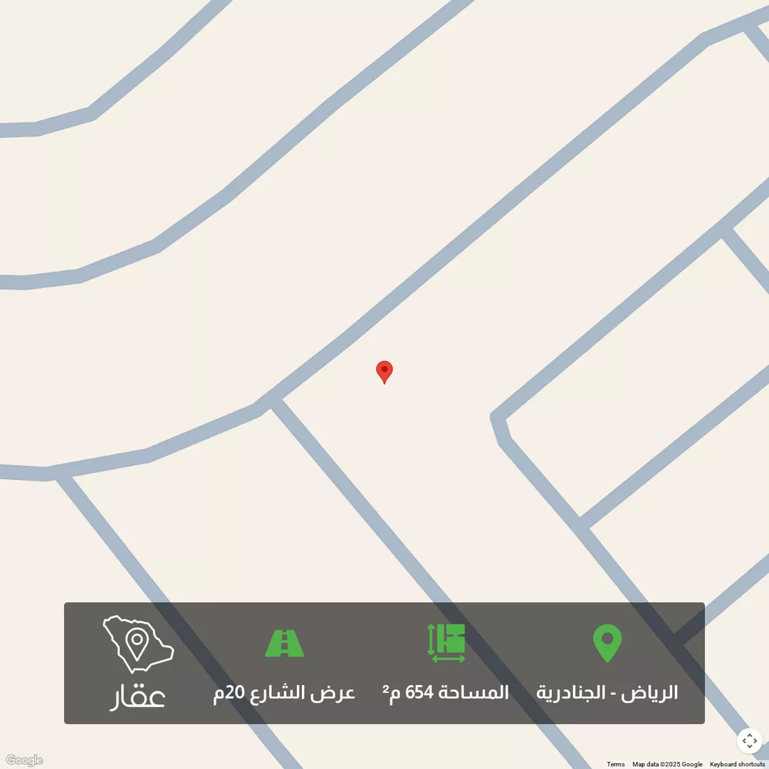 أرض للبيع في حي الجنادرية, مدينة الرياض, منطقة الرياض 1 صورة